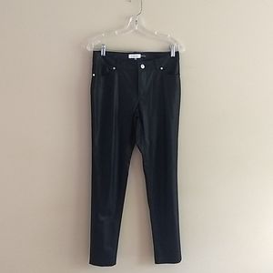 Calvin Klein Faux Leather  Black Jeans Sz 4